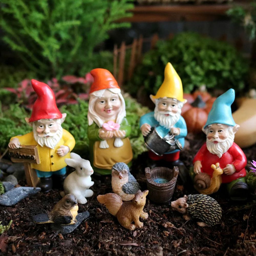 Lot de nain de jardin composé de 10 pièces