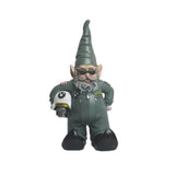nain de jardin astronaute sur fond blanc
