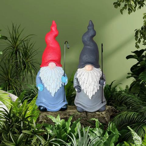 Nain de jardin avec canne
