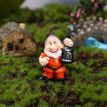 nain de jardin blanche neige avec lanterne