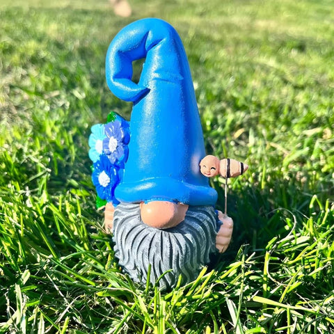 nain de jardin bleu 