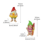 dimensions du nain de jardin en maillot de bain 