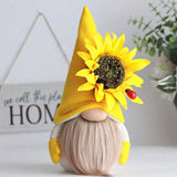 nain de jardin en tissu jaune