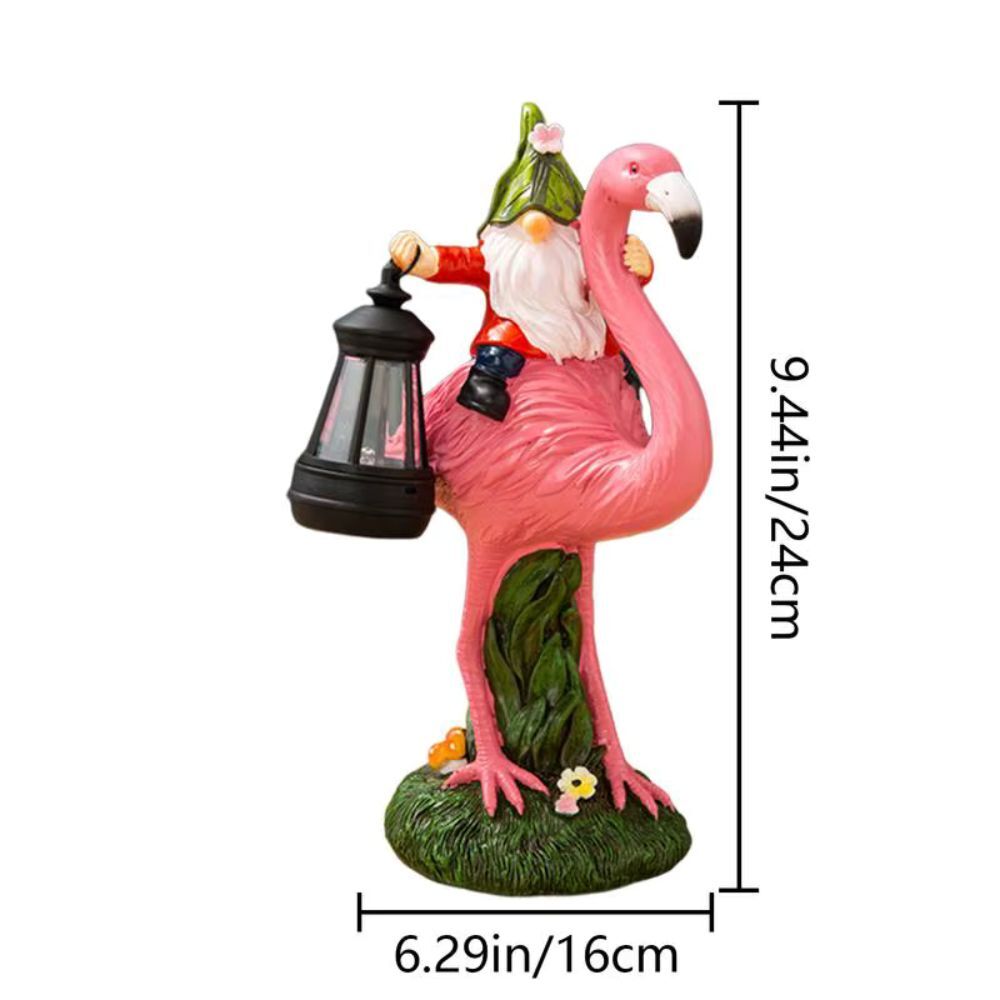 dimension nain de jardin flamand rose