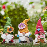 nain de jardin fleur