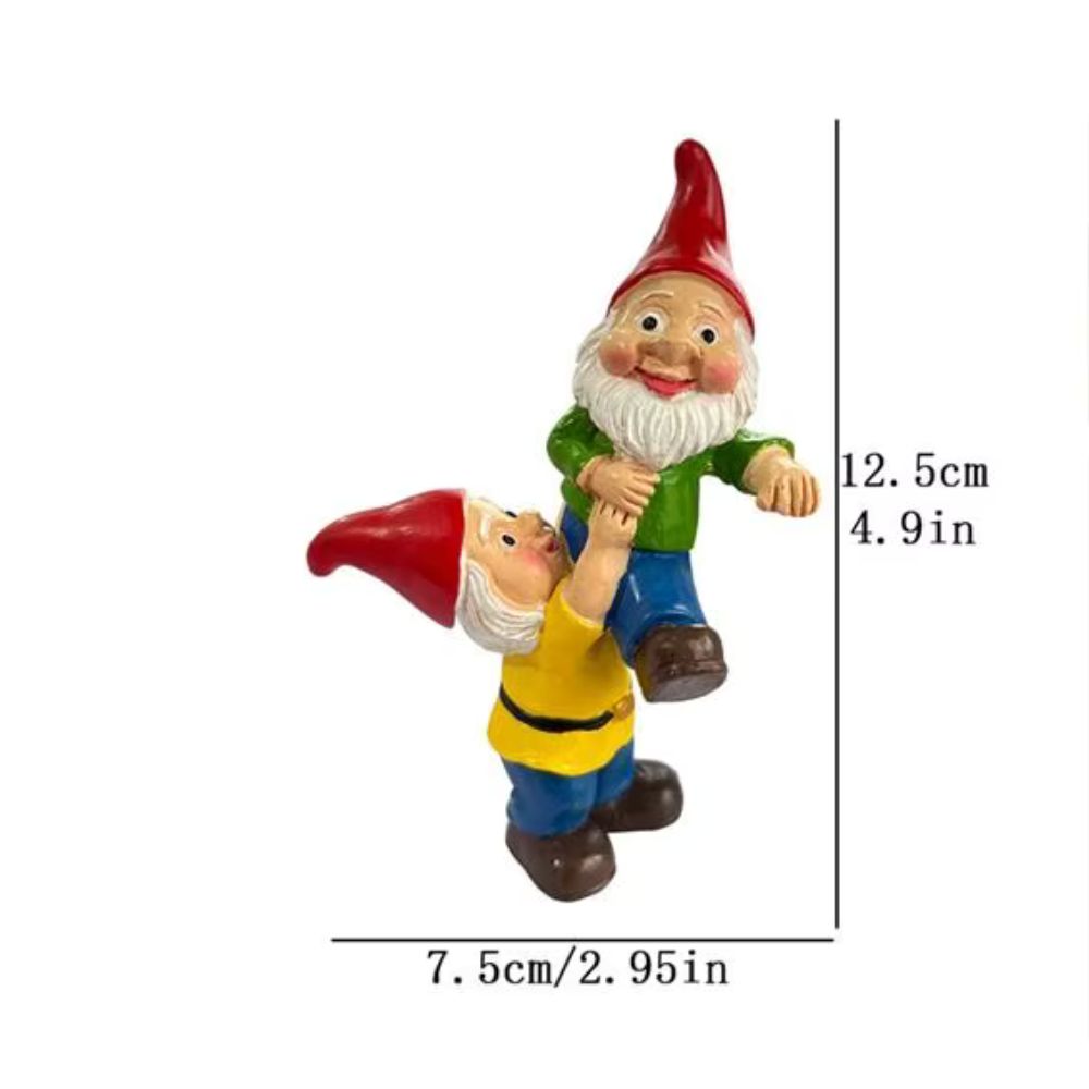 dimensions du nain de jardin humoristique