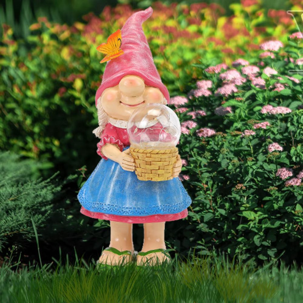 nain de jardin lumineux