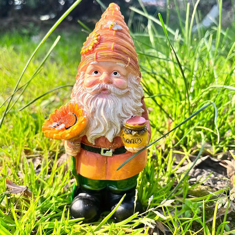 nain de jardin de couleur orange
