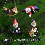 Lot de 4 nains de jardin