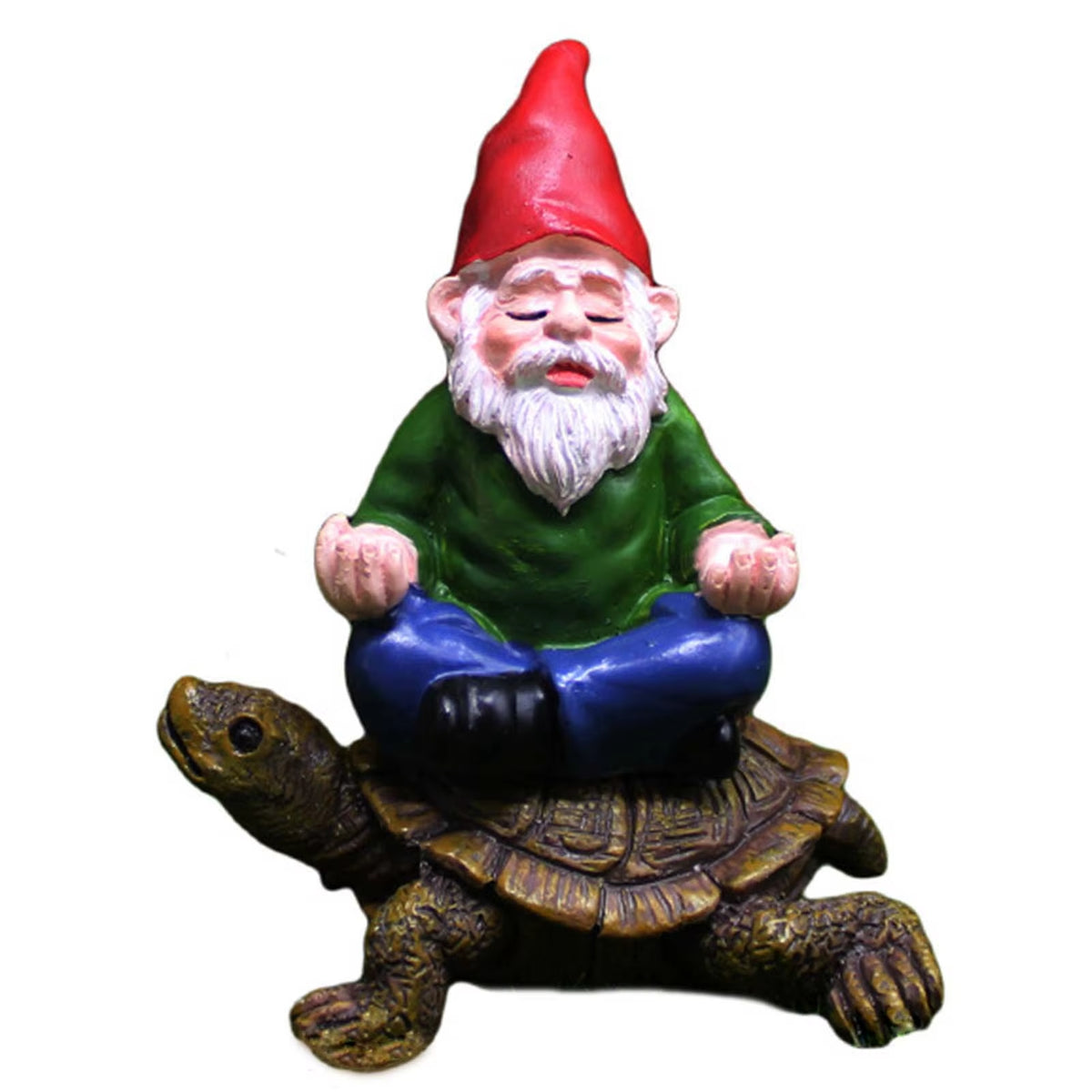 nain de jardin animaux tortue sur fond blanc