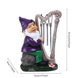 dimension  du nain de jardin harpe