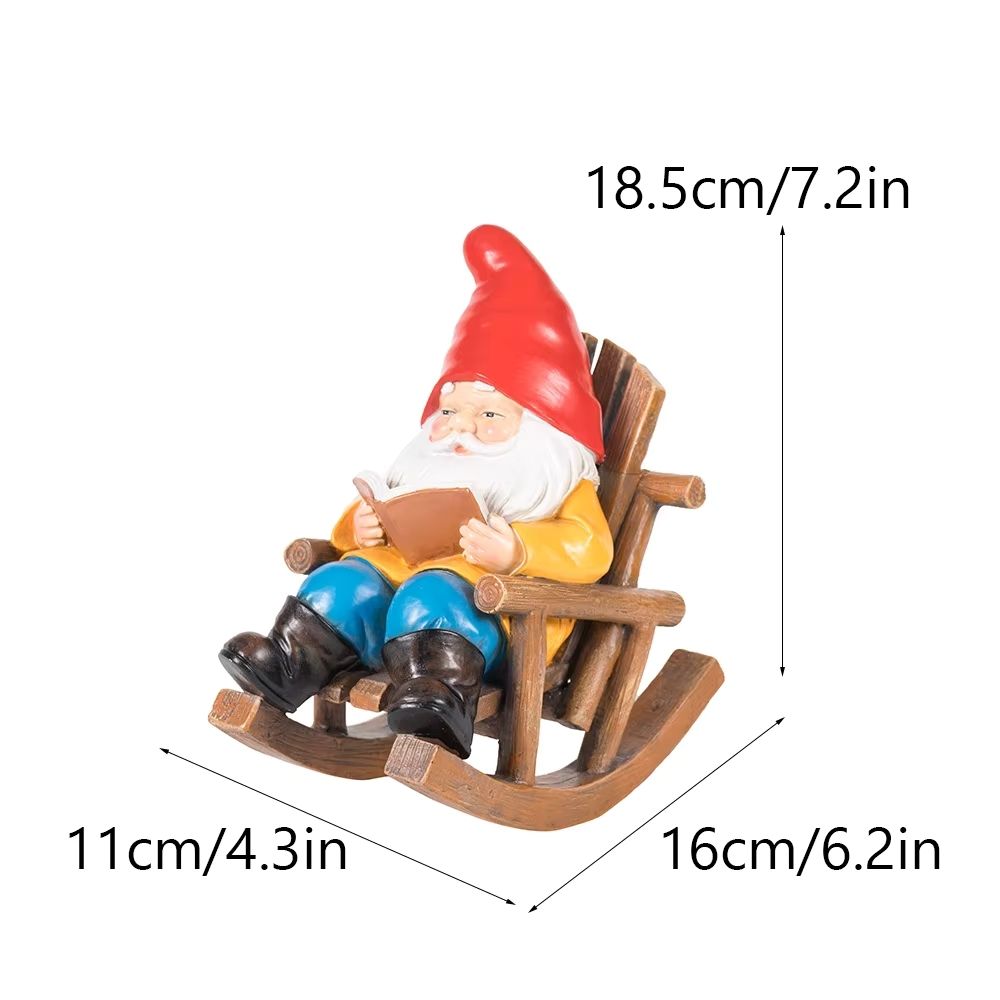 dimensions du nain de jardin traditionnel bonnet rouge avec veste orange