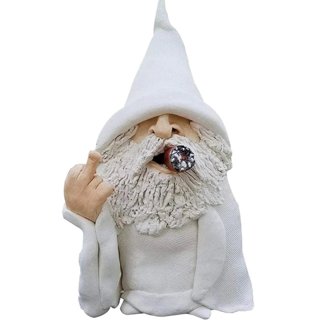 Nain de jardin fuck sur fond blanc